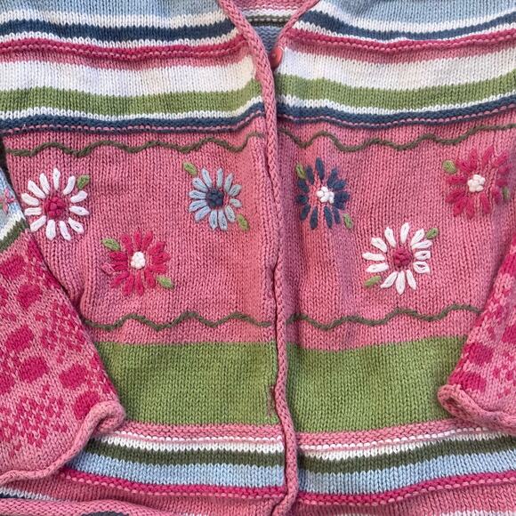 Vtg Girls Hartstrings Sweater Cardigan 5/6 - Picture 7 of 7